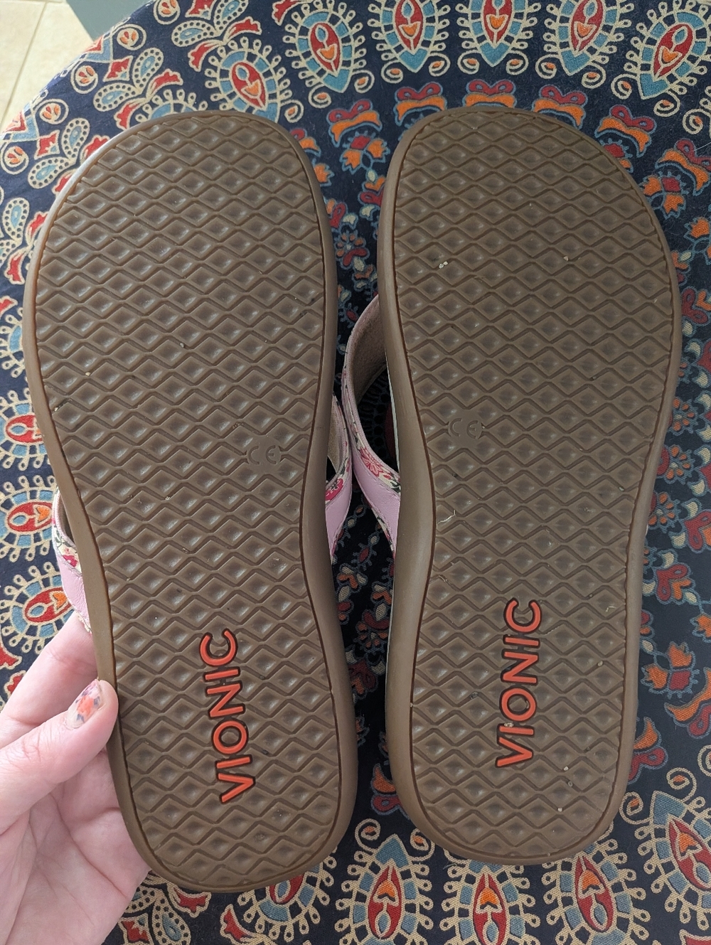 Vionic Women’s 8 Tide Floral Pink Flip Flops Sandals - Picture 7 of 7